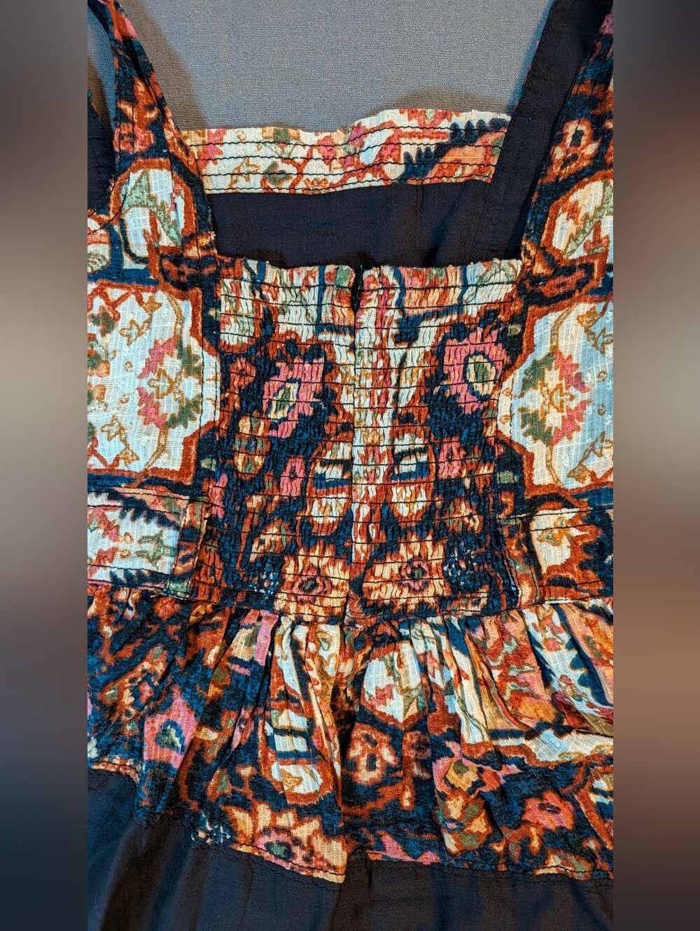 Anthropologie Floral Dress Asymmetrical Tiered Maxi Women's Small - Picture 5 of 8
